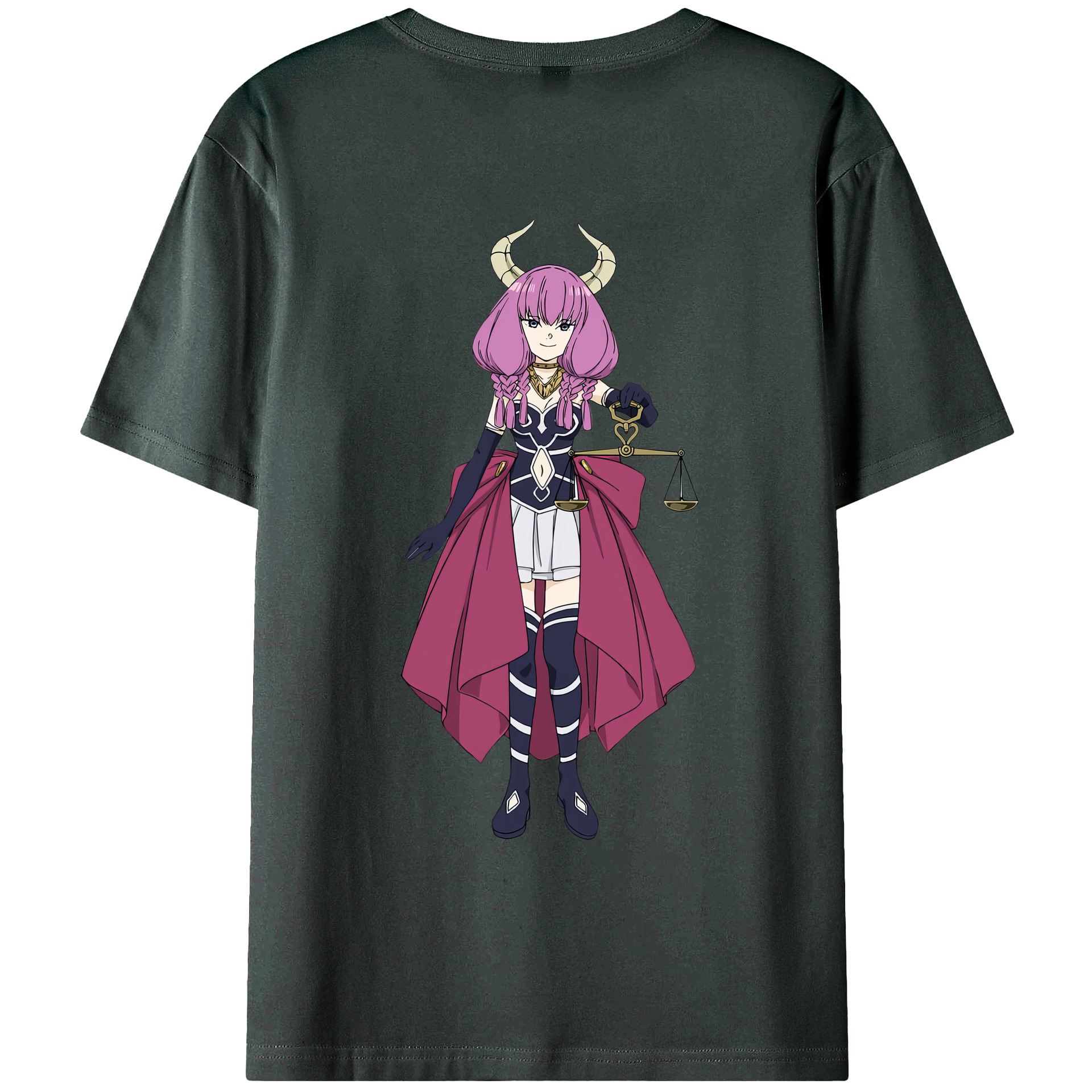 （画像用） 葬送のフリーレン Frieren 綿100％ メンズ半袖Tシャツ（バックプリント） 通気性
